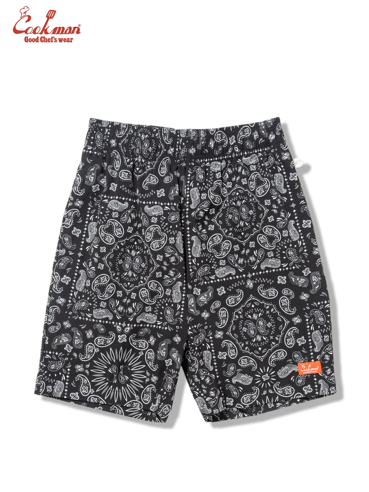 シェフパンツ Chef Pants Short Light Paisley Black