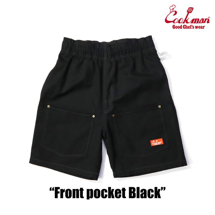 シェフパンツ Chef Pants Short Front pocket Black