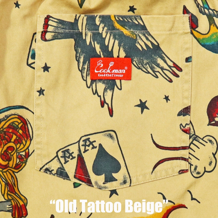 シェフパンツ Chef Pants Short Old Tattoo Beige