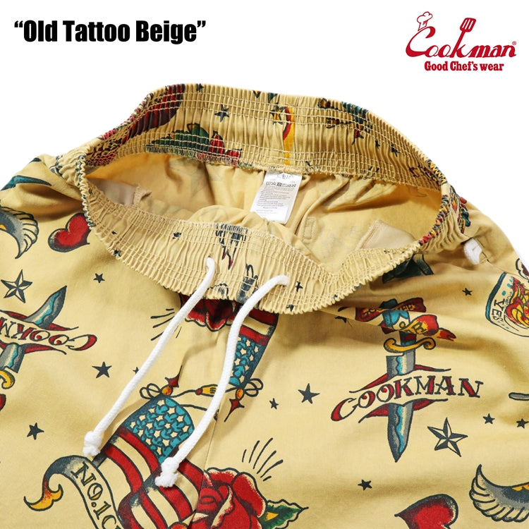 シェフパンツ Chef Pants Short Old Tattoo Beige