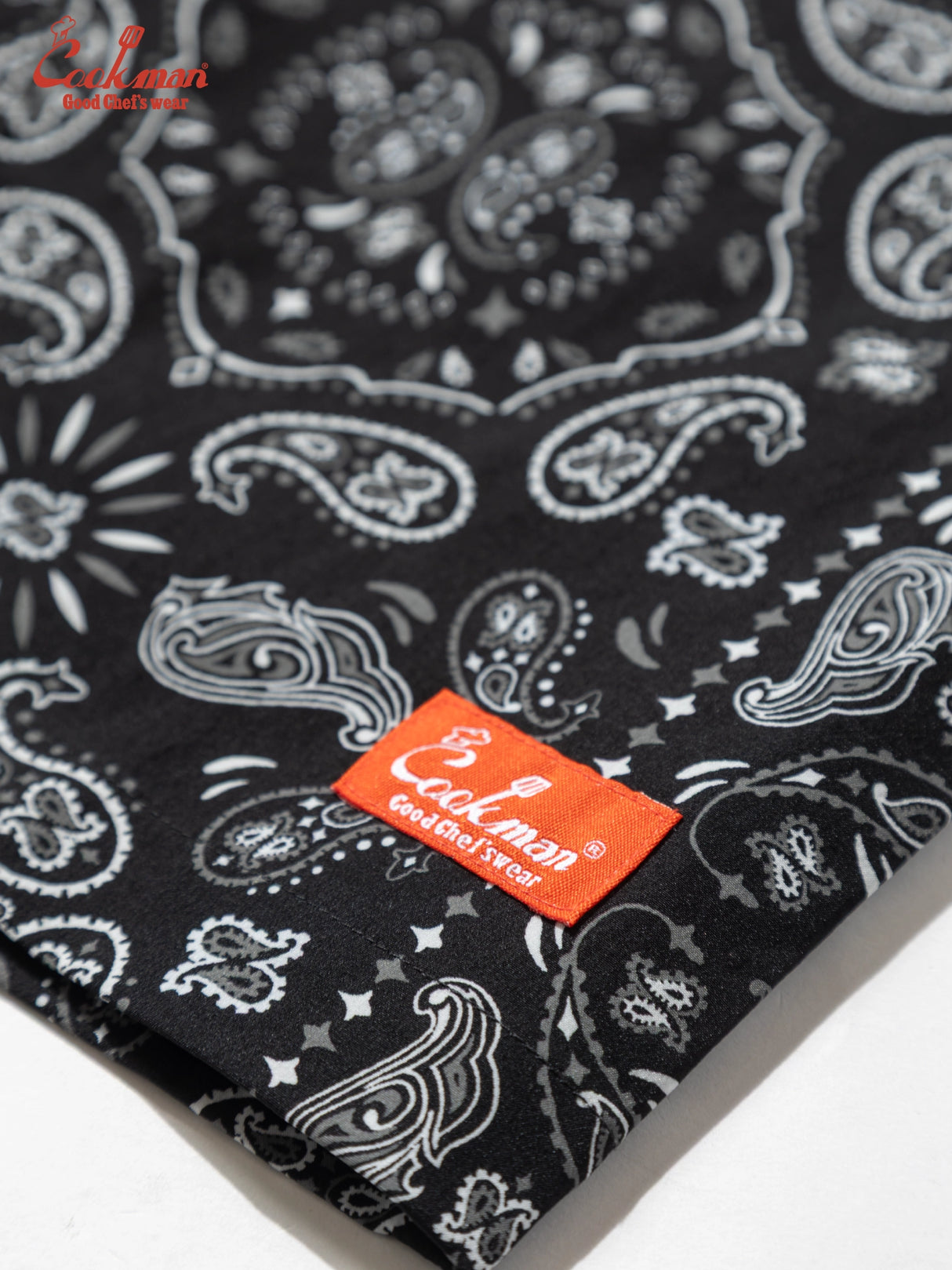 シェフパンツ Chef Pants Short Light Paisley Black