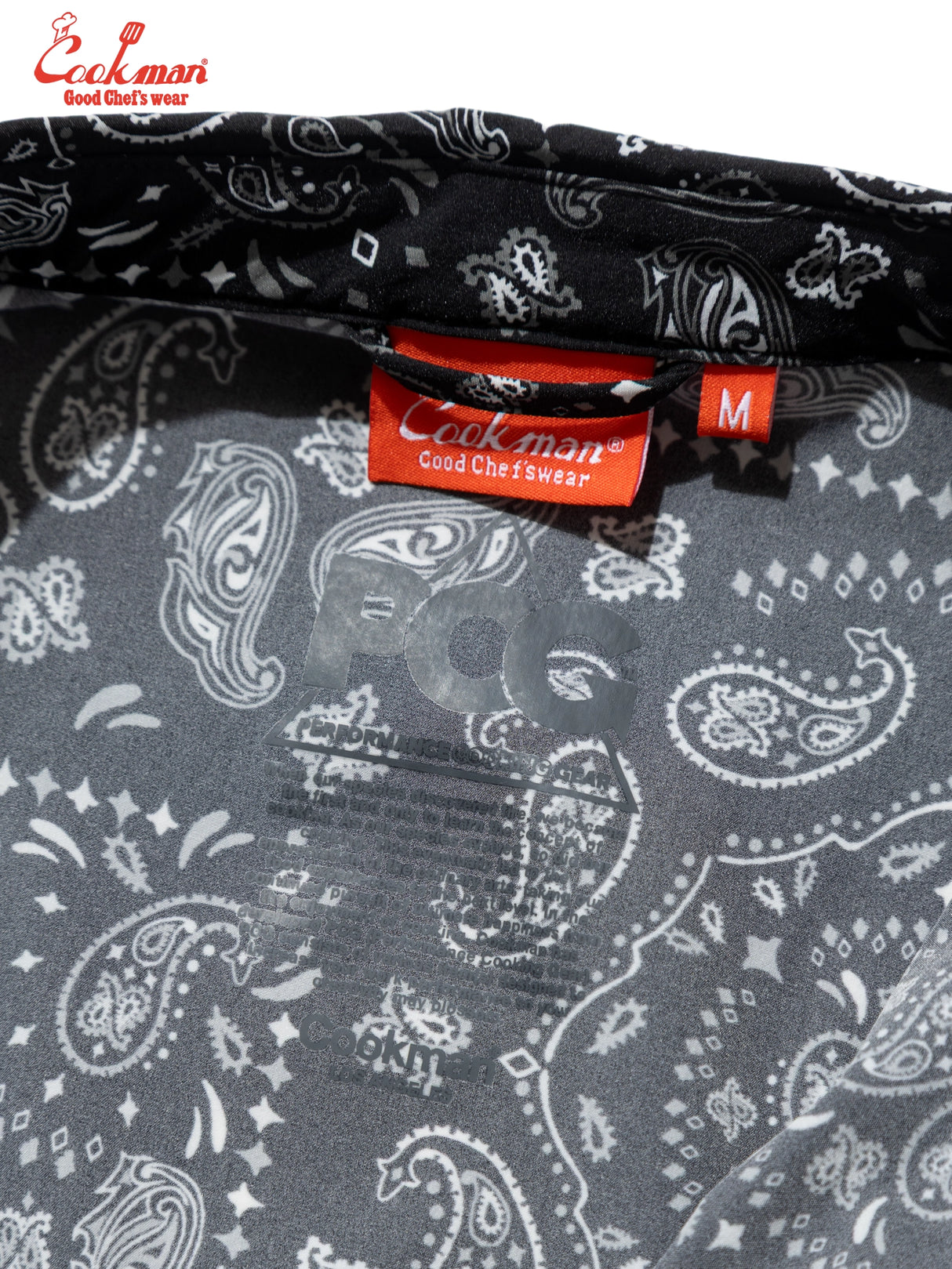 ワークシャツ Work Shirts Short Sleeve Light Paisley Black