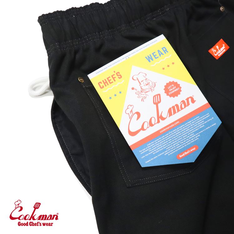 シェフパンツ Chef Pants Short Front pocket Black