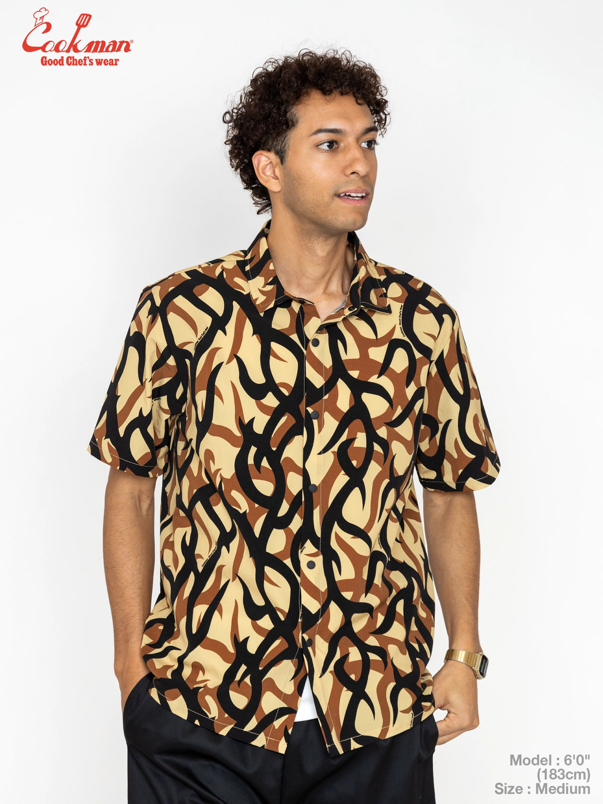 ワークシャツ Work Shirts Short Sleeve Light Tribal Camo Beige
