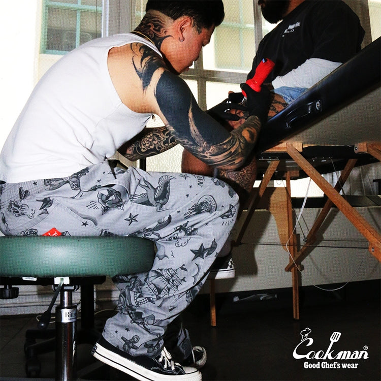 Chef Pants Old Tattoo Gray