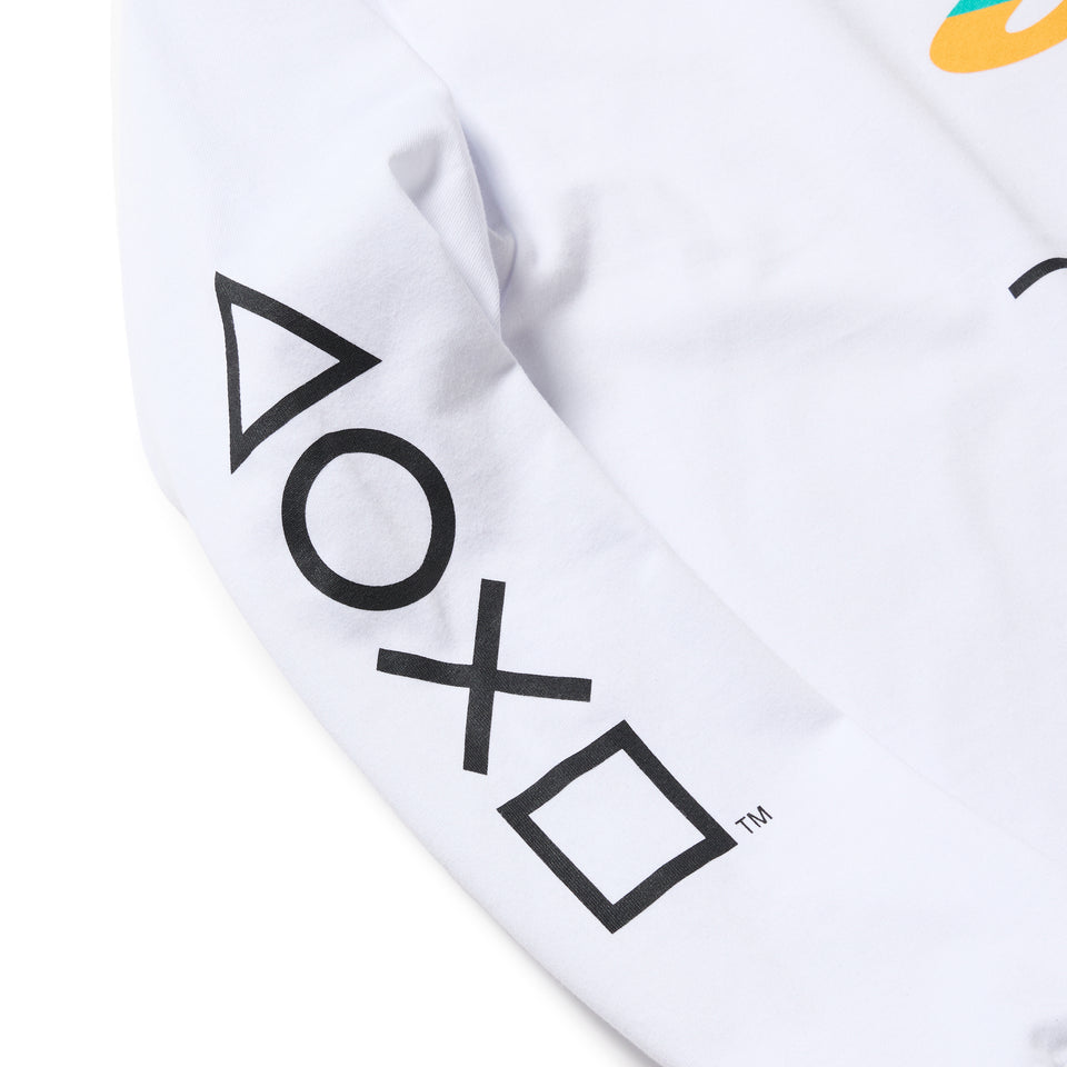 長袖 オーバーサイズド コットン Tシャツ PlayStation プレイステーション ファミリーマーク ニューエラロゴ【14693221/14693220】