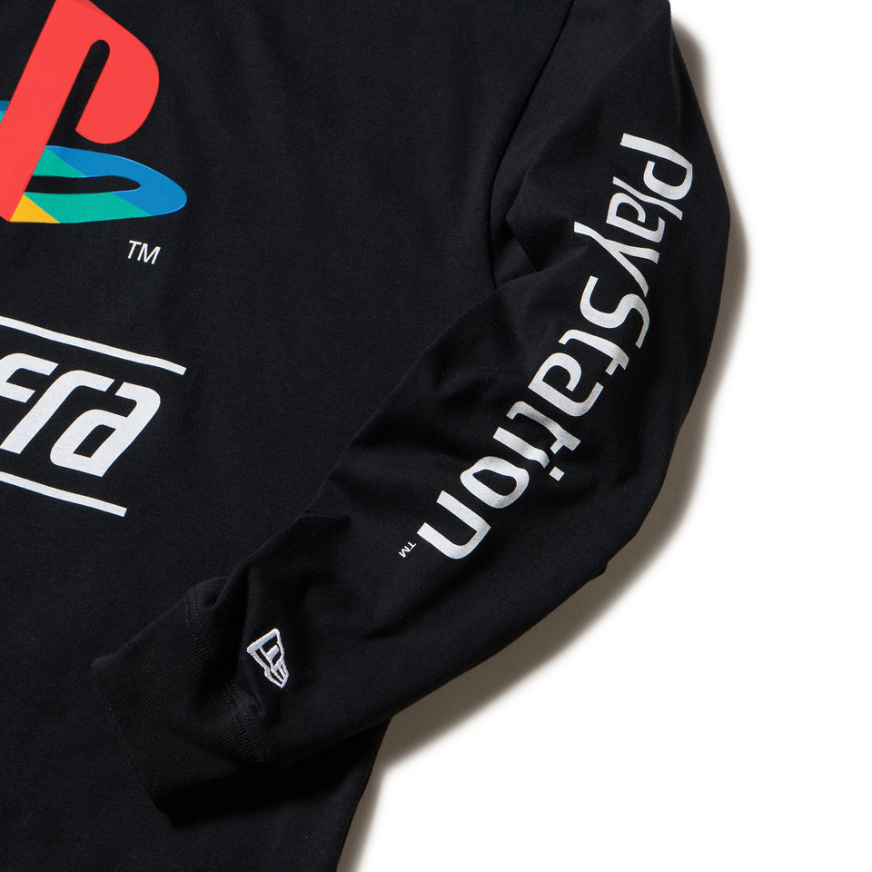 長袖 オーバーサイズド コットン Tシャツ PlayStation プレイステーション ファミリーマーク ニューエラロゴ【14693221/14693220】