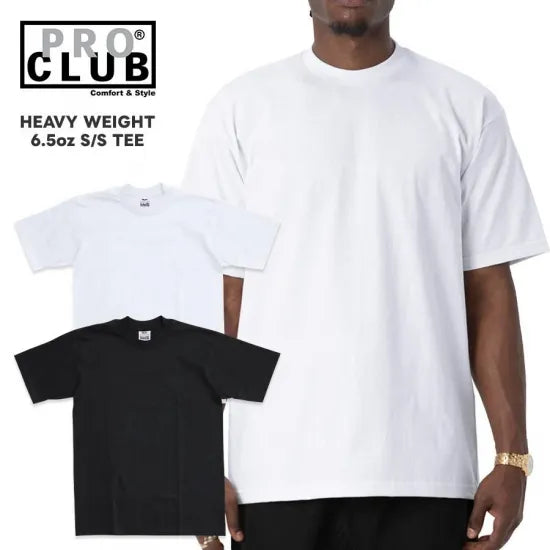 PRO CLUB(プロクラブ) Tシャツ HEAVY WEIGHT ヘビーウェイト【WHITE/BLACK】