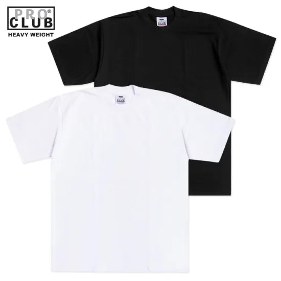 PRO CLUB(プロクラブ) Tシャツ HEAVY WEIGHT ヘビーウェイト【WHITE/BLACK】