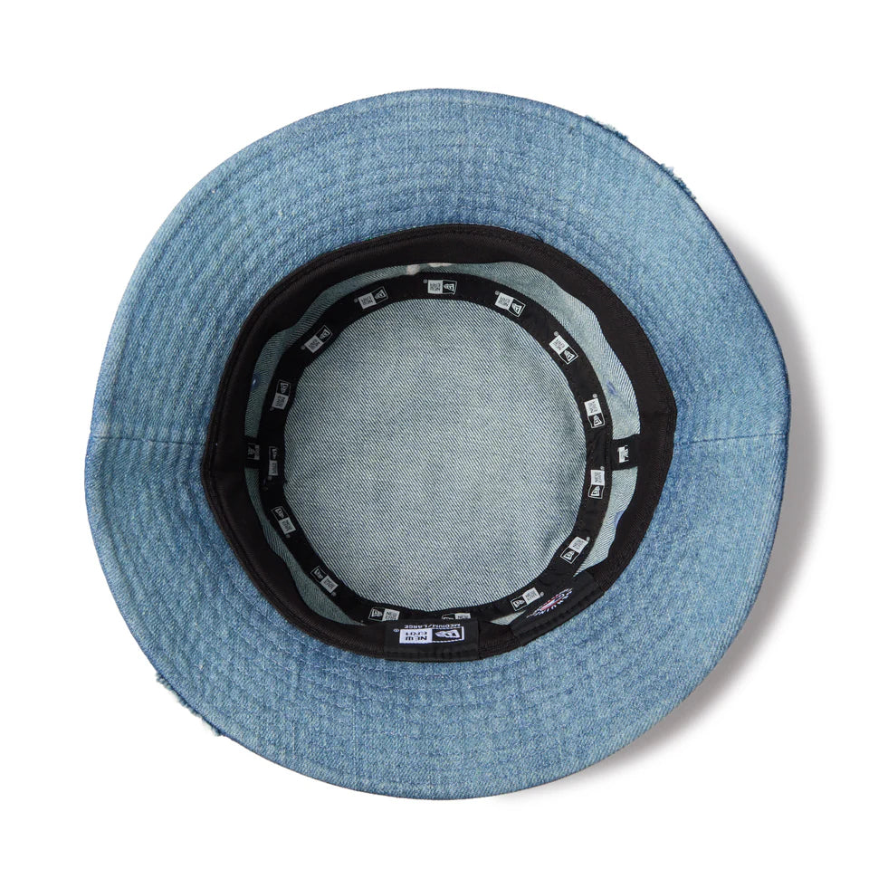 NEW ERA バケット01 MLB Damaged Denim ロサンゼルス・ドジャース ネイビー【14744778】