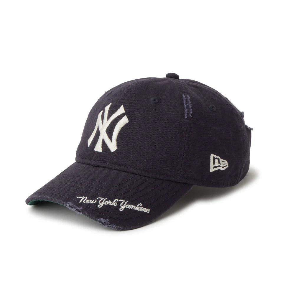 NEW ERA 9TWENTY MLB Visor Logo バイザーロゴ ダメージ ニューヨーク・ヤンキース ネイビー【14745044】