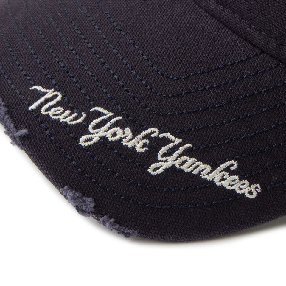 NEW ERA 9TWENTY MLB Visor Logo バイザーロゴ ダメージ ニューヨーク・ヤンキース ネイビー【14745044】