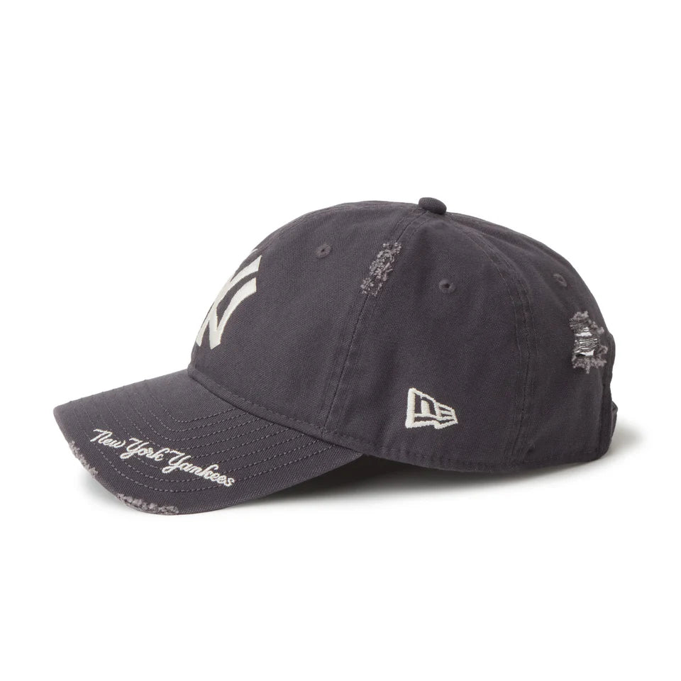 NEW ERA 9TWENTY MLB Visor Logo バイザーロゴ ダメージ ニューヨーク・ヤンキース グラファイト【14745045】