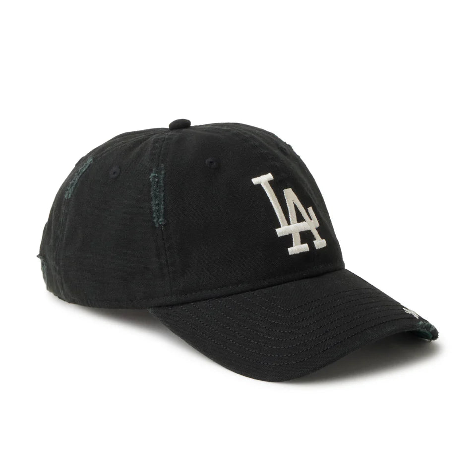 NEW ERA 9TWENTY MLB Visor Logo バイザーロゴ ダメージ ロサンゼルス・ドジャース ブラック【14745079】