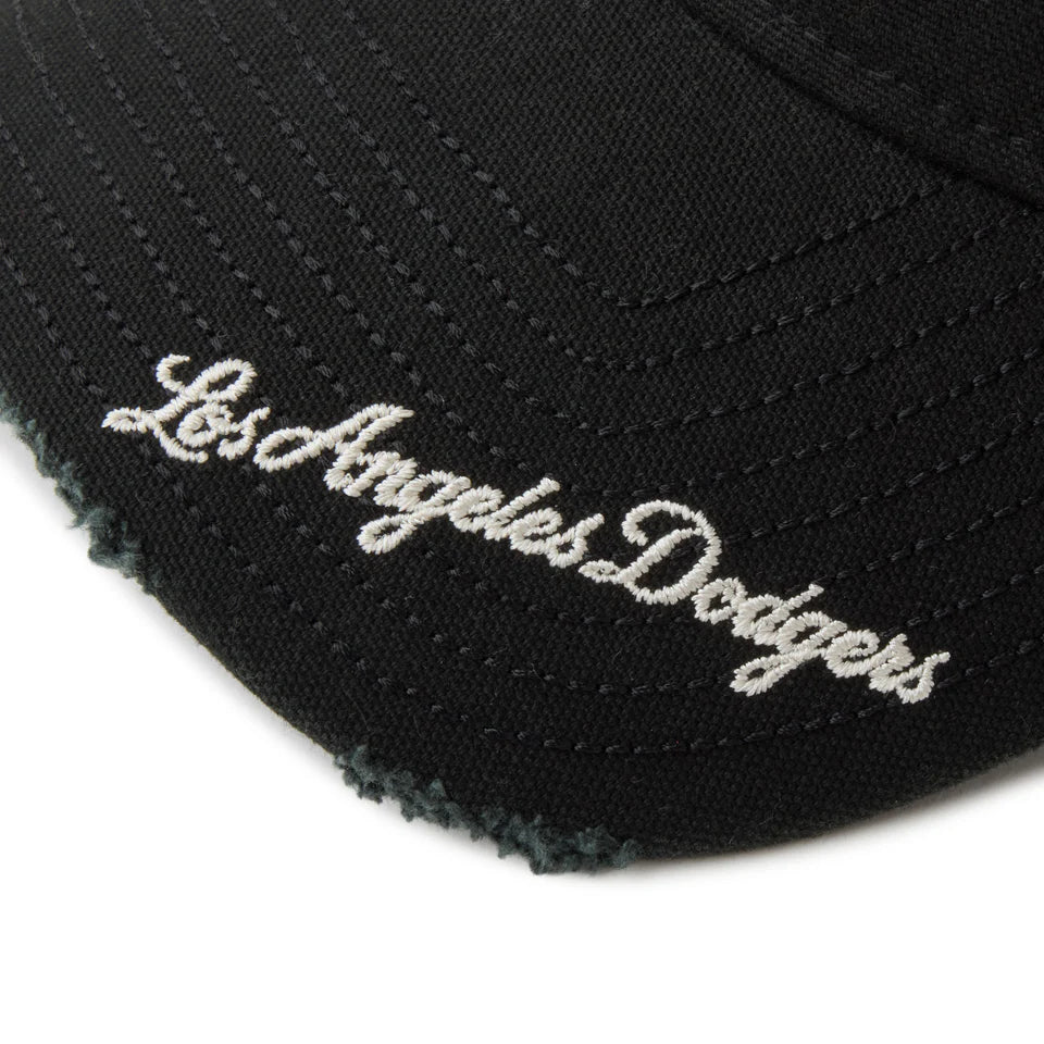 NEW ERA 9TWENTY MLB Visor Logo バイザーロゴ ダメージ ロサンゼルス・ドジャース ブラック【14745079】
