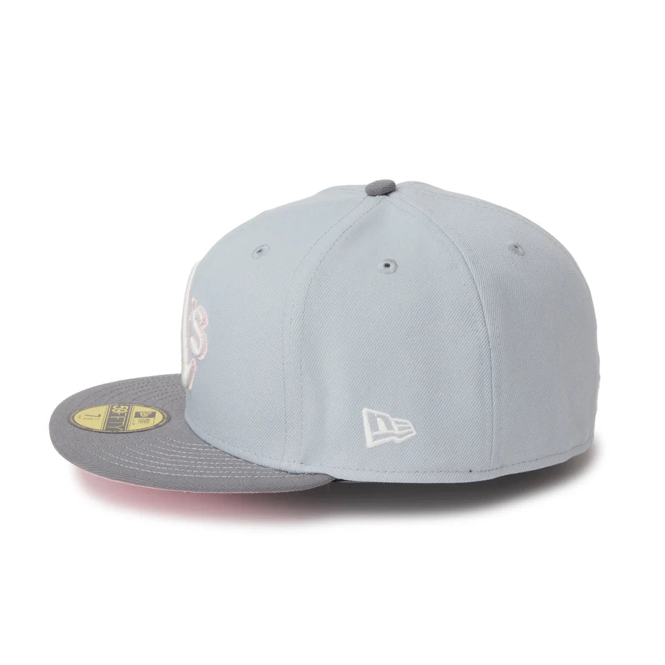 NEW ERA 59FIFTY Sakuranagashi 桜流し オークランド・アスレチックス グレー/ストームグレー【14745143】