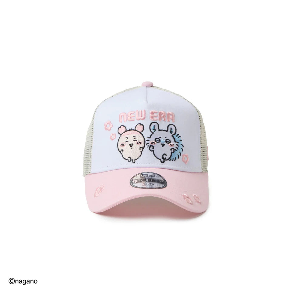 NEW ERA キッズ Youth 9FORTY A-Frame トラッカー ちいかわ / モモンガ・古本屋 ピンク【14864475】