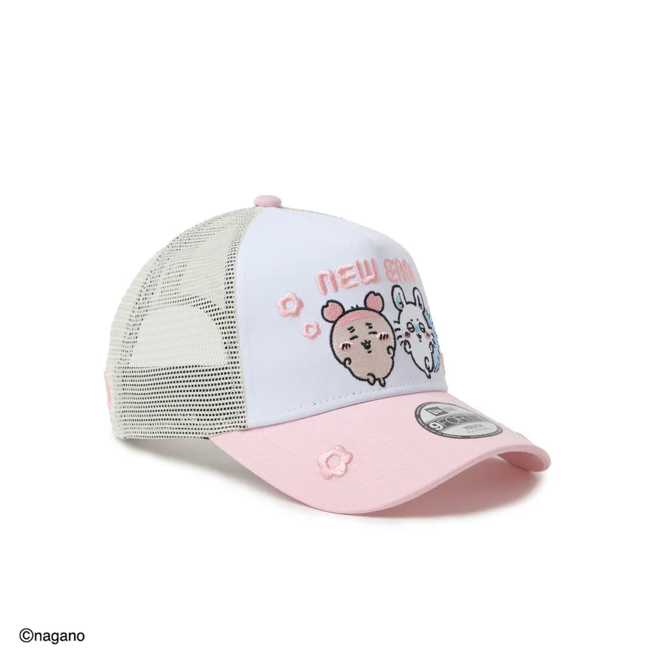 NEW ERA キッズ Youth 9FORTY A-Frame トラッカー ちいかわ / モモンガ・古本屋 ピンク【14864475】