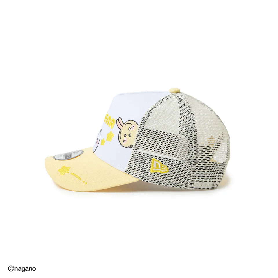 NEW ERA キッズ Youth 9FORTY A-Frame トラッカー ちいかわ / ちいかわ・ハチワレ・うさぎ ホワイト/ソフトイエロー【14864476】