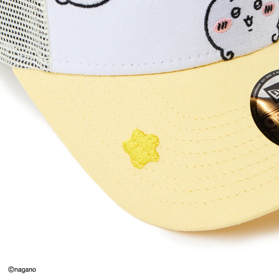 NEW ERA キッズ Youth 9FORTY A-Frame トラッカー ちいかわ / ちいかわ・ハチワレ・うさぎ ホワイト/ソフトイエロー【14864476】