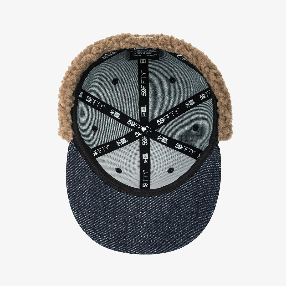 【海外買付品】59FIFTY MLB ニューヨーク ヤンキース デニム ドッグイヤーフィティッドキャップ ネイビー