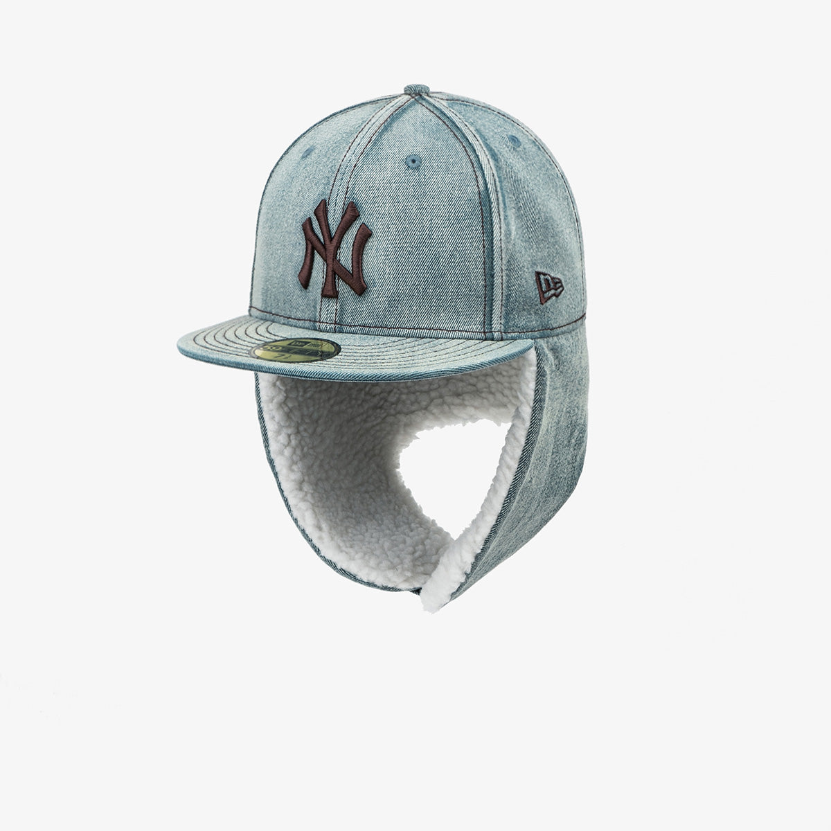 【海外買付品】59FIFTY MLB ニューヨーク ヤンキース デニム ドッグイヤーフィティッドキャップ ブルー