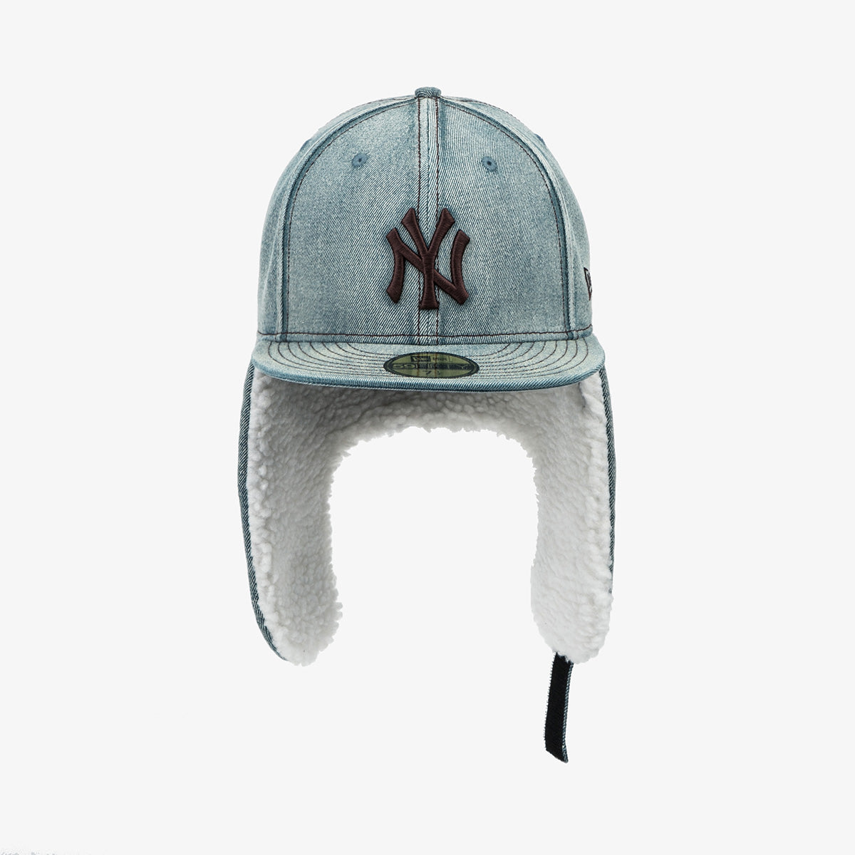 【海外買付品】59FIFTY MLB ニューヨーク ヤンキース デニム ドッグイヤーフィティッドキャップ ブルー