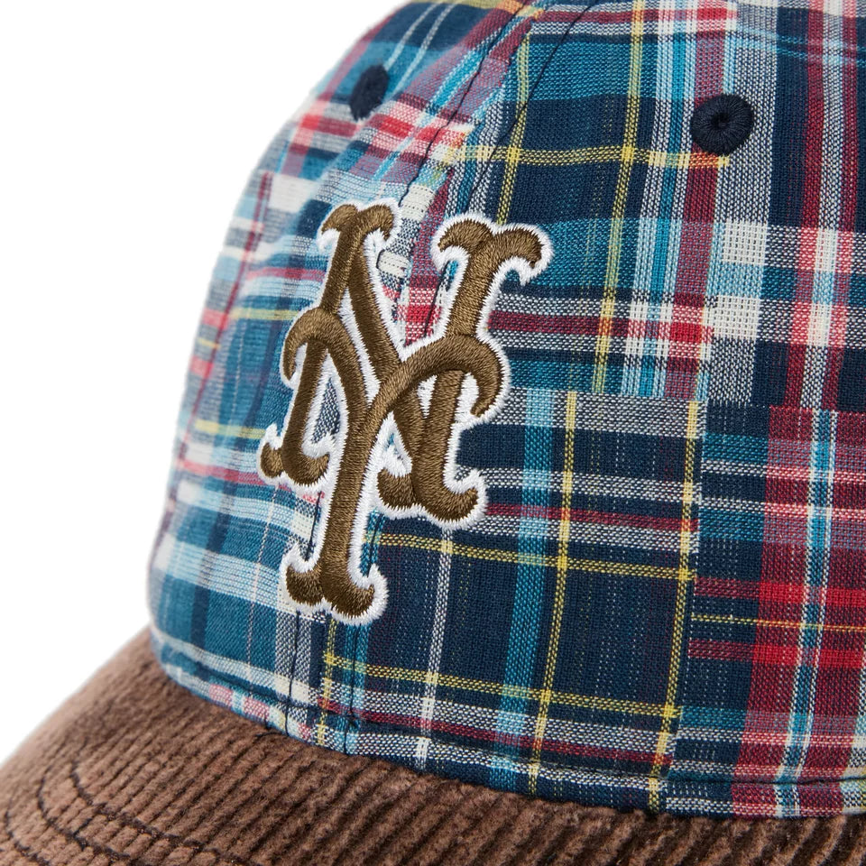 NEW ERA 9THIRTY Sean Wotherspoon ニューヨーク・メッツ マドラスチェック ブラウンコーデュロイバイザー【15156446】