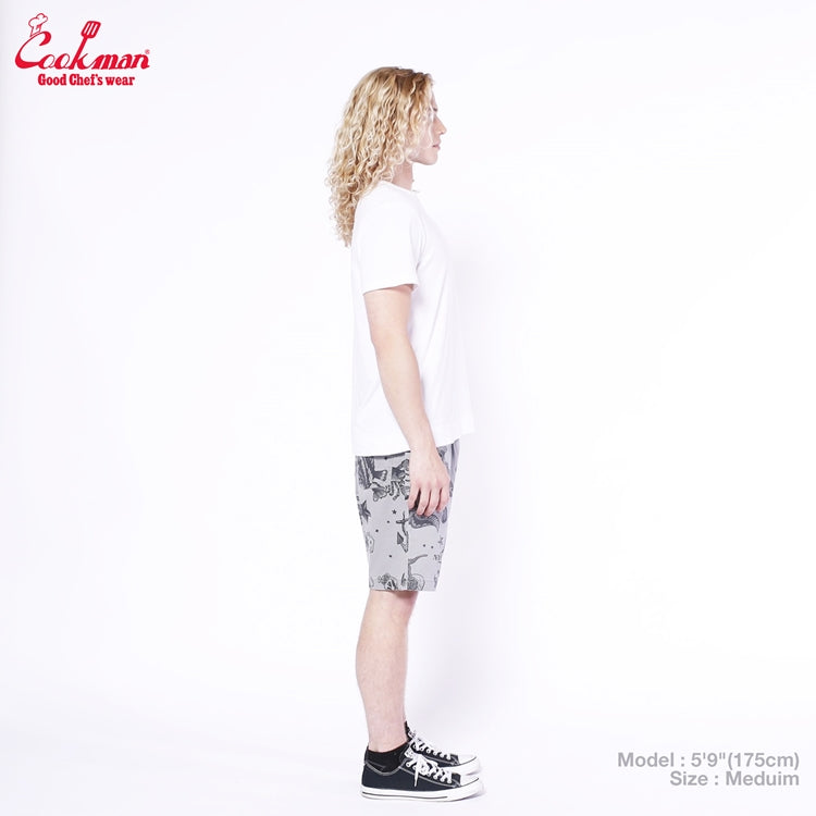 シェフパンツ Chef Pants Short Old Tattoo Gray