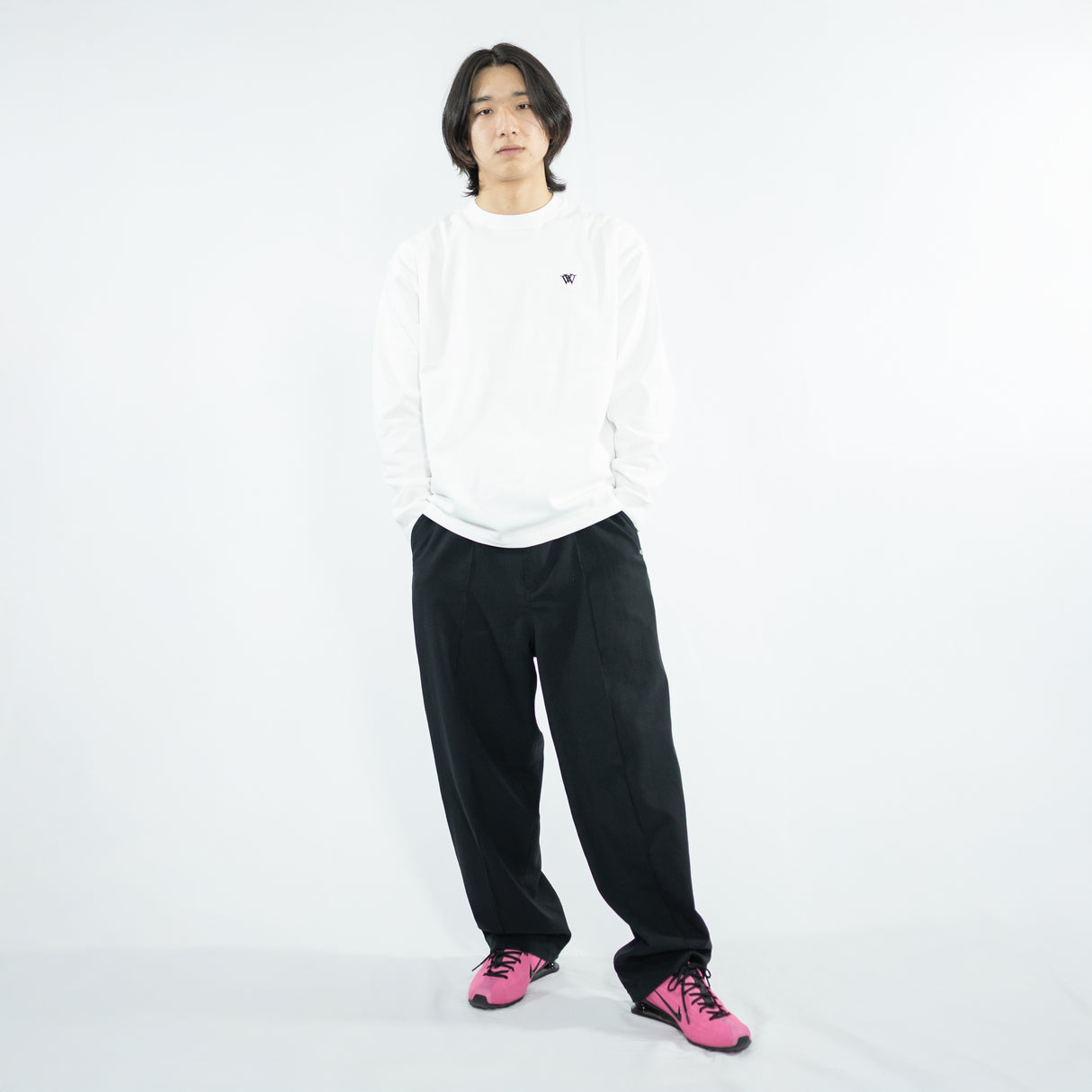 WHITE VELVET "Mini WV Logo" L/S Tee/ホワイト ベルベット "ミニWVロゴ" ロングスリーブTシャツ