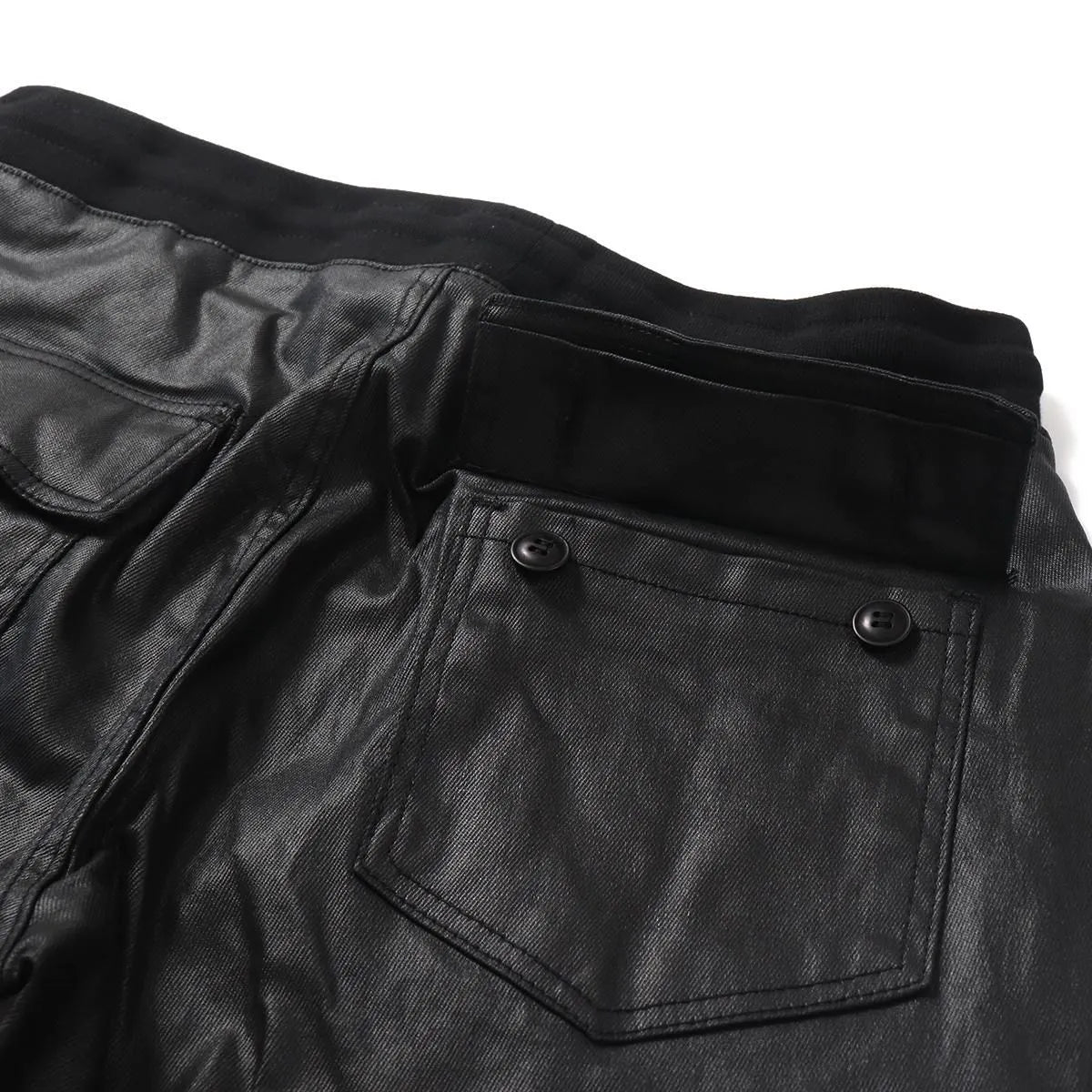 mnml(ミニマル)Cargo Drawcord Pants Waxed Black 25ml-aw470p