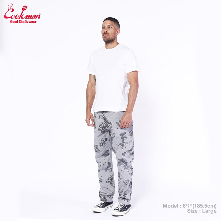 Chef Pants Old Tattoo Gray