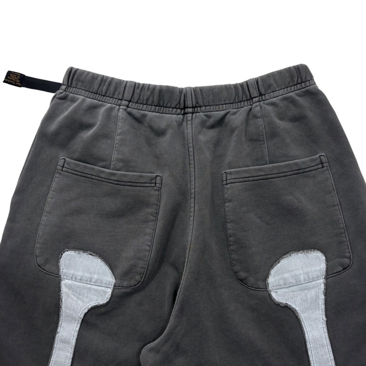 vanson Bone Patch Sweat Shorts- Black / White