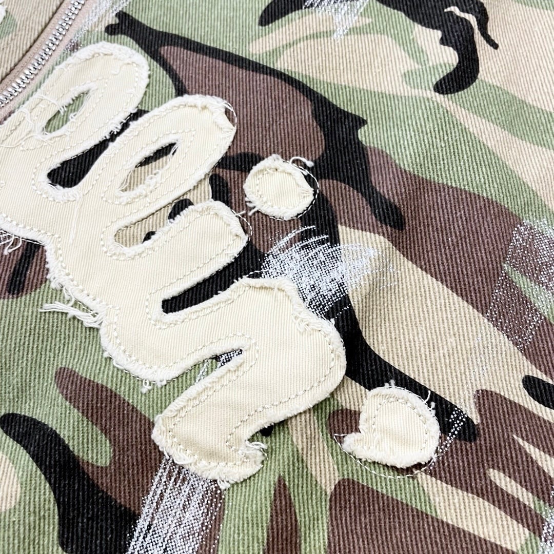 CHILLIN' -Camo Open Zip Shirts-
