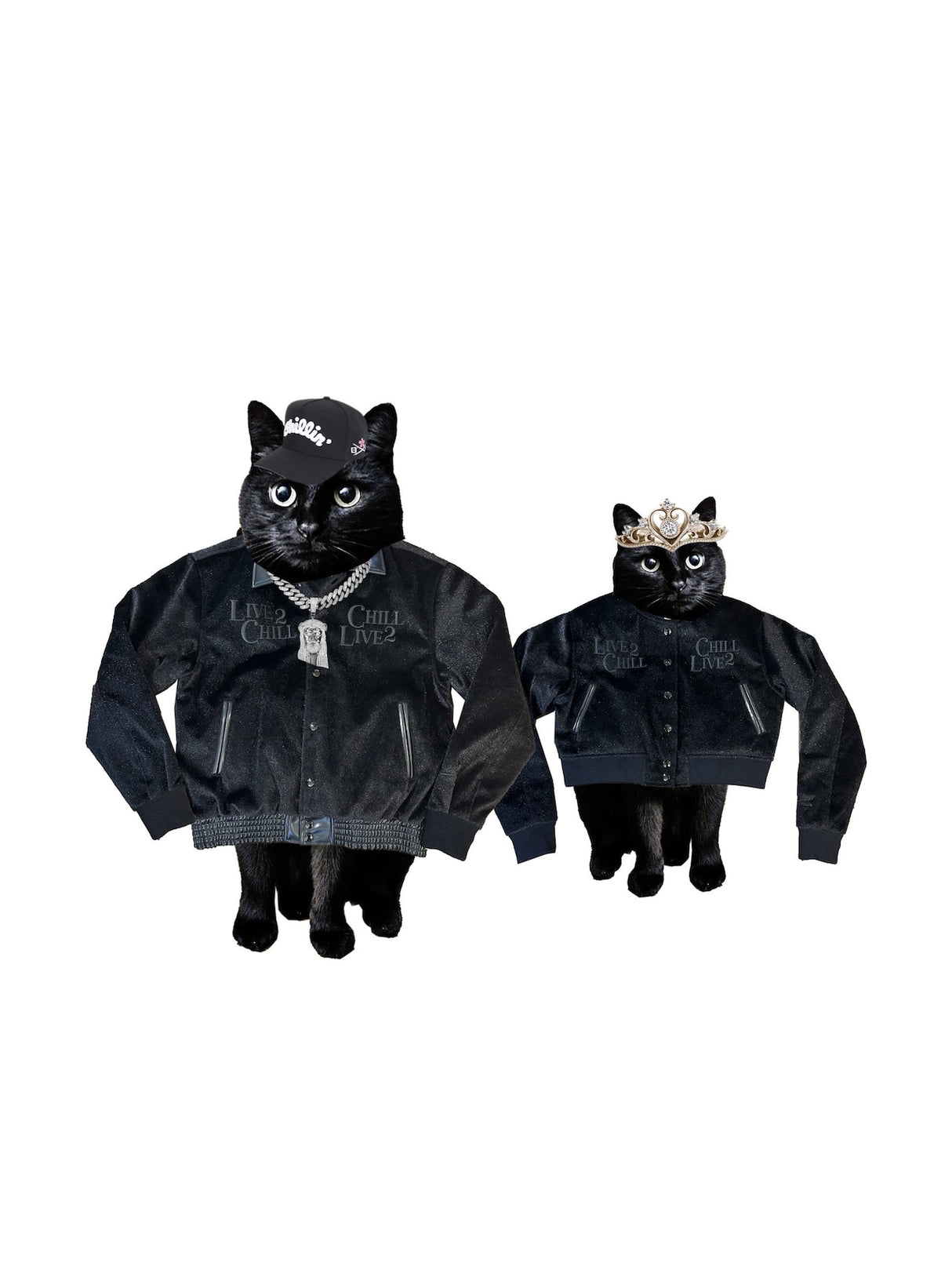 CHILLIN' -Women's BLACK CAT JACKET-
