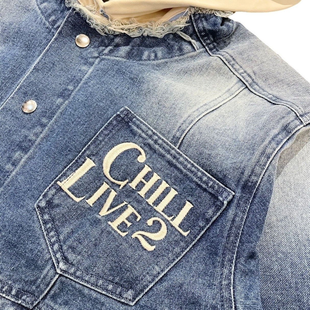 CHILLIN' -Break Denim Jacket- Blue