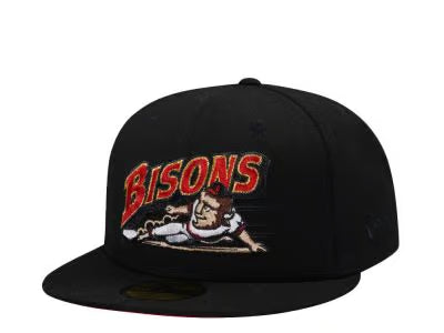 【海外買付品】NEW ERA 59FIFTY BUFFALO BISONS BLACK AND RED