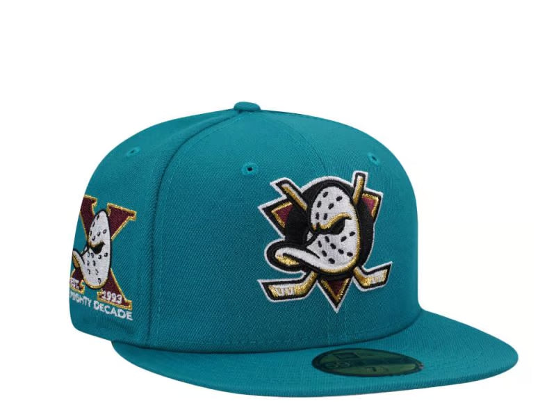 【海外買付品】59FIFTY Anaheim Ducks 10th Anniversary Teal