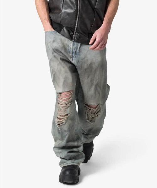 mnml(ミニマル)Ultra Baggy Destroyed Denim 24ml-aw412d