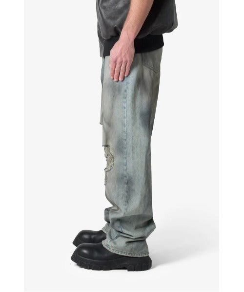 mnml(ミニマル)Ultra Baggy Destroyed Denim 24ml-aw412d