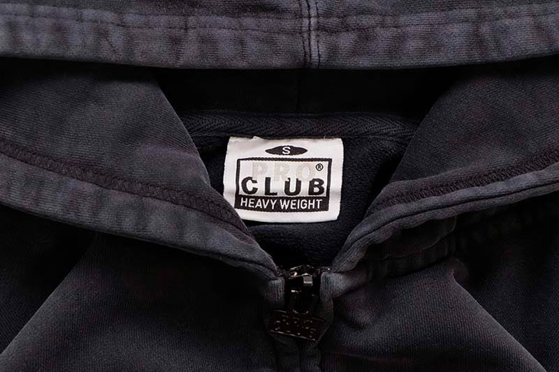 Pro Club Men's Heavyweight Vintage Wash Zip-Up