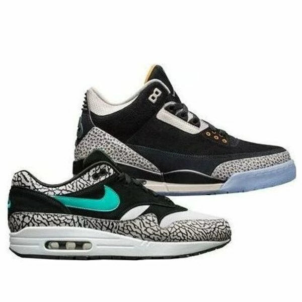 Nike Air Jordan × Max "Atmos Pack/Safari"/アトモス × ナイキ エアジョーダン3 レトロ & エアマックス1 "アトモスパック"/923098-900