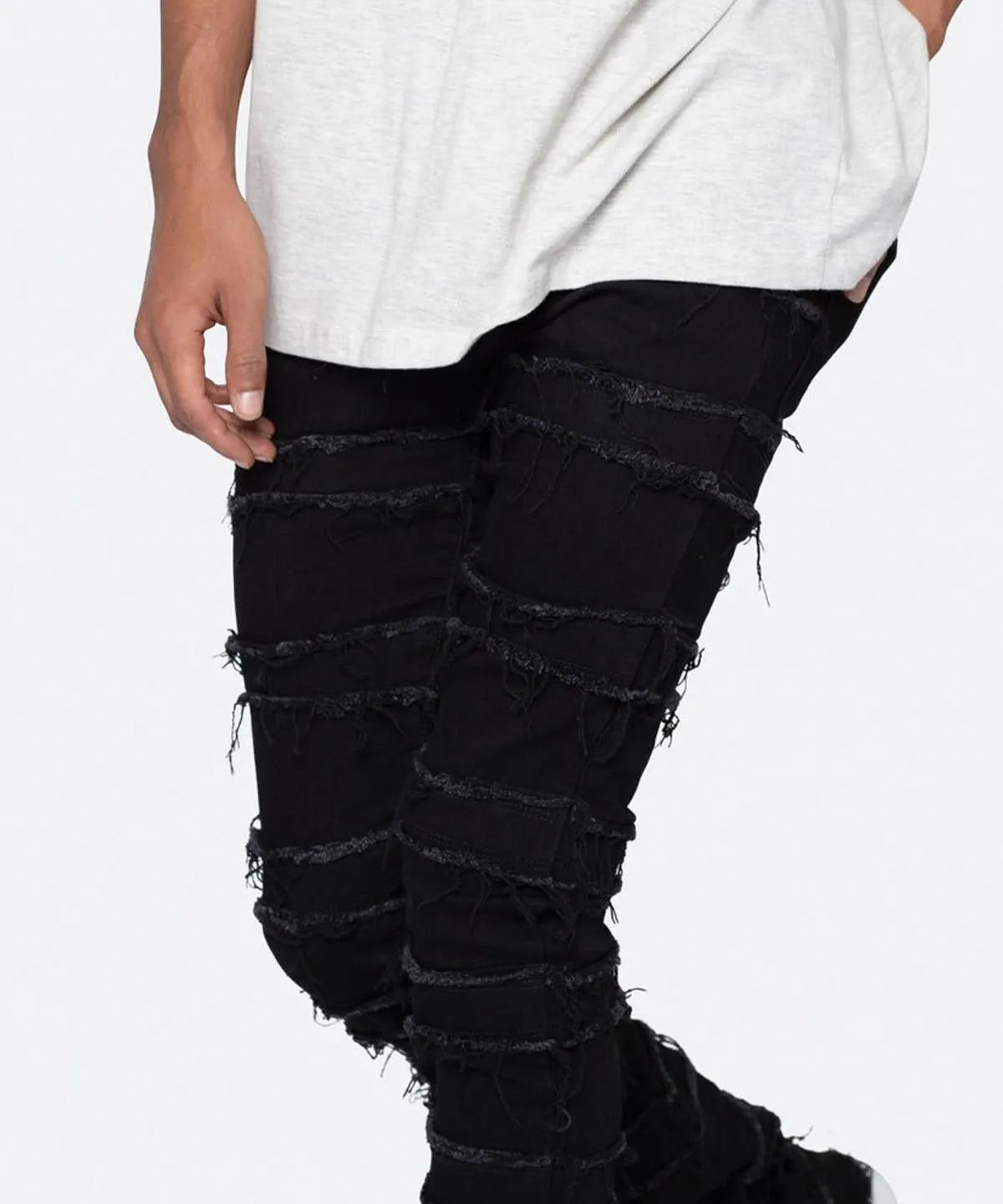 mnml(ミニマル)X597 Paneled Skinny Stacked Denim