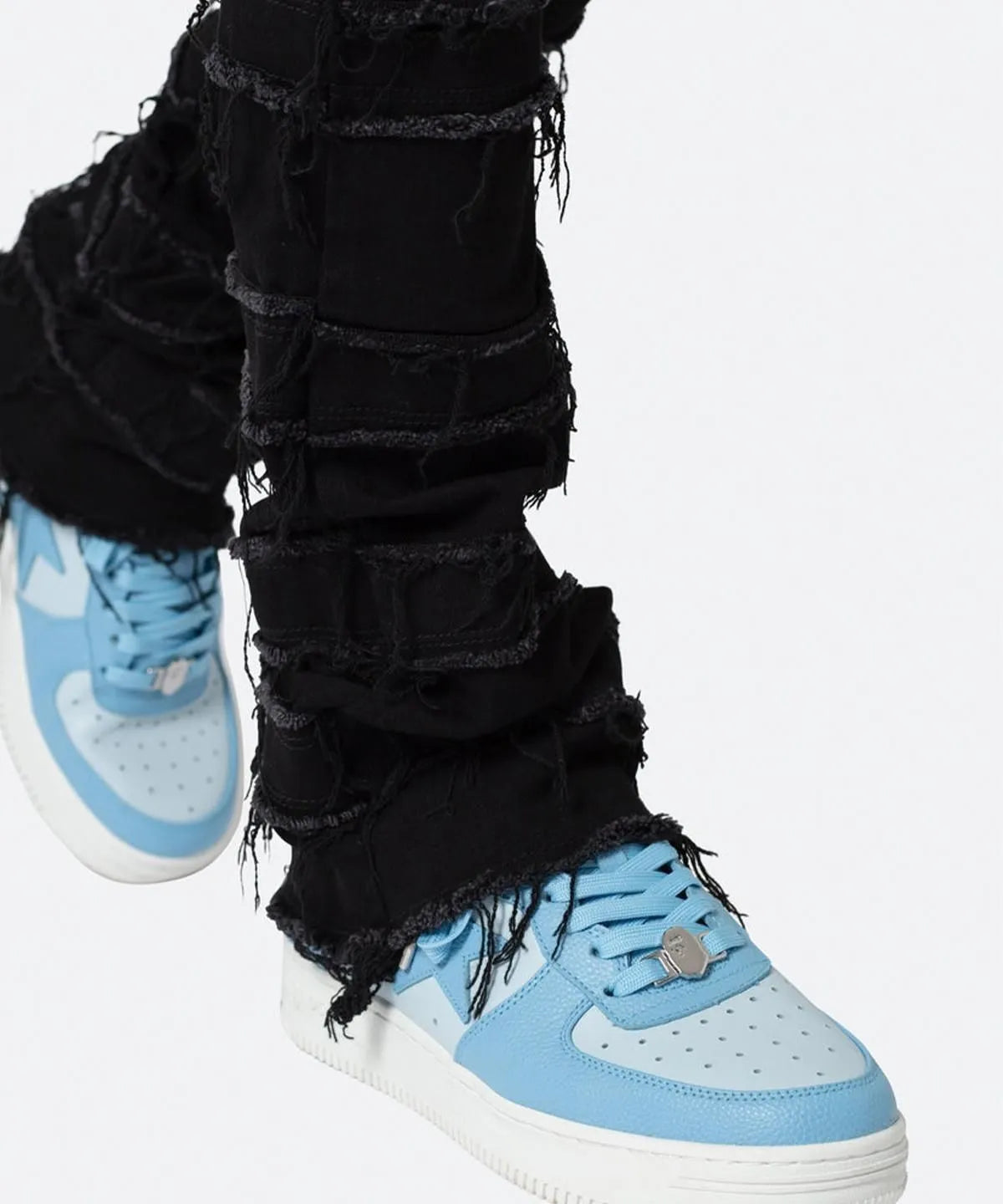 mnml(ミニマル)X597 Paneled Skinny Stacked Denim