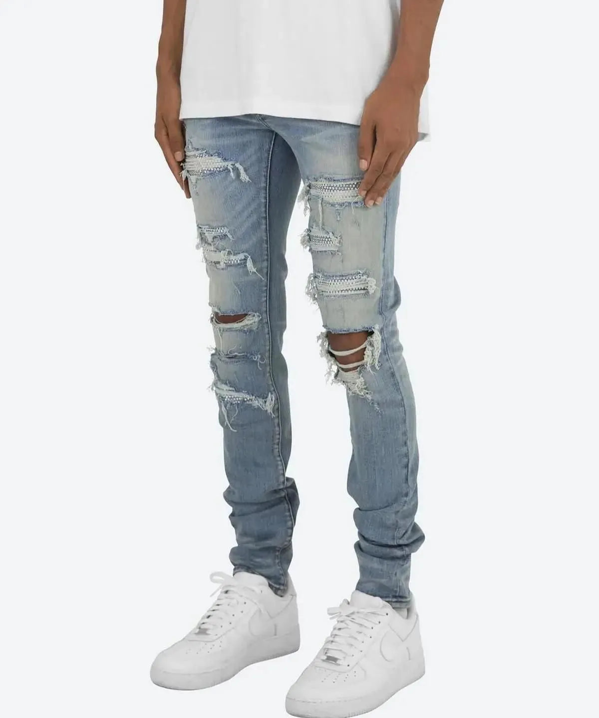 mnml(ミニマル)X201 Rhinestone Skinny Denim
