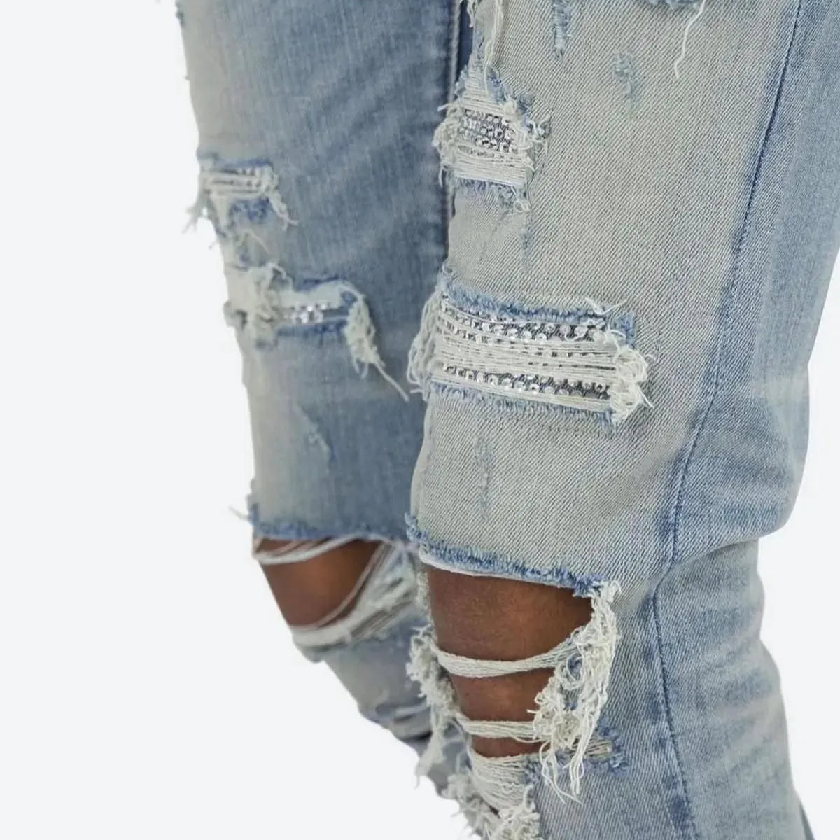 mnml（ミニマル）X201 Rhinestone Skinny Denim – Pollen_SHIROTAYA
