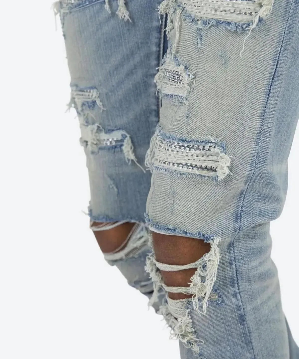 mnml(ミニマル)X201 Rhinestone Skinny Denim