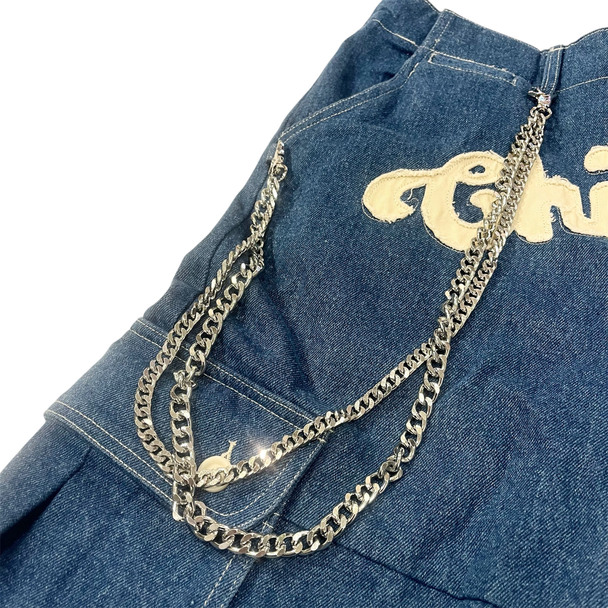 CHILLIN' -Denim Cargo Shorts-