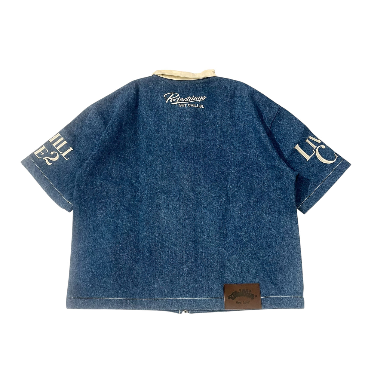 CHILLIN' -Denim Open Zip Shirts-