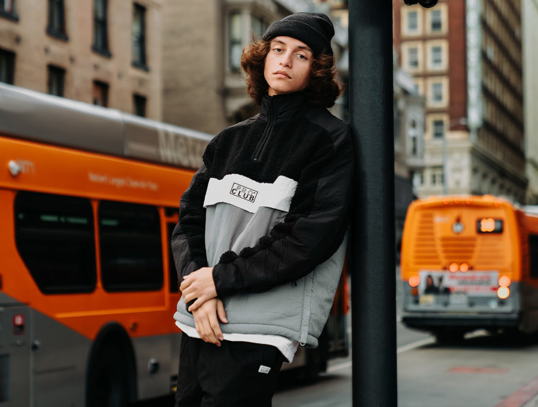 Pro Club Men's Heavyweight Sherpa Quarter Zip Pullover